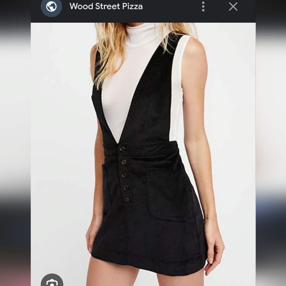 Free People Black Jumpsuit with White Top